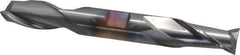 Cleveland - 5/8", 1-1/8" LOC, 5/8" Shank Diam, 5" OAL, 2 Flute, High Speed Steel Square End Mill - Double End, TiCN Finish, Spiral Flute, 30° Helix, Centercutting, Right Hand Cut, Right Hand Flute, Series HD-2 - USA Tool & Supply