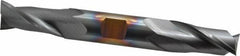 Cleveland - 3/4", 1-5/16" LOC, 3/4" Shank Diam, 5-5/8" OAL, 2 Flute, High Speed Steel Square End Mill - Double End, TiCN Finish, Spiral Flute, 30° Helix, Centercutting, Right Hand Cut, Right Hand Flute, Series HD-2 - USA Tool & Supply