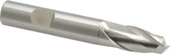 Cleveland - 31/64", 13/16" LOC, 1/2" Shank Diam, 3-1/4" OAL, 2 Flute, High Speed Steel Square End Mill - Single End, Uncoated, Spiral Flute, 30° Helix, Centercutting, Right Hand Cut, Right Hand Flute, Series HG-2 - USA Tool & Supply