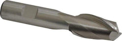 Cleveland - 3/4", 1.313" LOC, 5/8" Shank Diam, 3-3/4" OAL, 2 Flute, High Speed Steel Square End Mill - Single End, Uncoated, Spiral Flute, 30° Helix, Centercutting, Right Hand Cut, Right Hand Flute, Series HG-2 - USA Tool & Supply