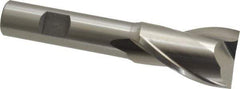 Cleveland - 1", 1-1/2" LOC, 5/8" Shank Diam, 4" OAL, 2 Flute, High Speed Steel Square End Mill - Single End, Uncoated, Spiral Flute, 30° Helix, Centercutting, Right Hand Cut, Right Hand Flute, Series HG-2 - USA Tool & Supply