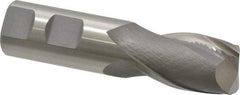 Cleveland - 1", 1-5/8" LOC, 1" Shank Diam, 4-1/2" OAL, 2 Flute, High Speed Steel Square End Mill - Single End, Uncoated, Spiral Flute, 30° Helix, Centercutting, Right Hand Cut, Right Hand Flute, Series HG-2 - USA Tool & Supply