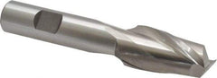 Cleveland - 13/16", 1-1/2" LOC, 5/8" Shank Diam, 4" OAL, 2 Flute, High Speed Steel Square End Mill - Single End, Uncoated, Spiral Flute, 30° Helix, Centercutting, Right Hand Cut, Right Hand Flute, Series HG-2 - USA Tool & Supply