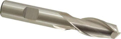 Cleveland - 17/32", 1-1/8" LOC, 1/2" Shank Diam, 3-3/8" OAL, 2 Flute, High Speed Steel Square End Mill - Single End, Uncoated, Spiral Flute, 30° Helix, Centercutting, Right Hand Cut, Right Hand Flute, Series HG-2 - USA Tool & Supply