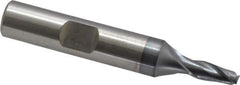 Cleveland - 3/16", 7/16" LOC, 3/8" Shank Diam, 2-3/8" OAL, 2 Flute, High Speed Steel Square End Mill - Single End, TiCN Finish, Spiral Flute, 30° Helix, Centercutting, Right Hand Cut, Right Hand Flute, Series HG-2 - USA Tool & Supply