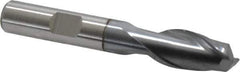 Cleveland - 7/16", 13/16" LOC, 3/8" Shank Diam, 2-11/16" OAL, 2 Flute, High Speed Steel Square End Mill - Single End, TiCN Finish, Spiral Flute, 30° Helix, Centercutting, Right Hand Cut, Right Hand Flute, Series HG-2 - USA Tool & Supply