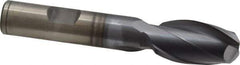 Cleveland - 5/8", 1-1/8" LOC, 1/2" Shank Diam, 3-3/8" OAL, 2 Flute, High Speed Steel Square End Mill - Single End, TiCN Finish, Spiral Flute, 30° Helix, Centercutting, Right Hand Cut, Right Hand Flute, Series HG-2 - USA Tool & Supply