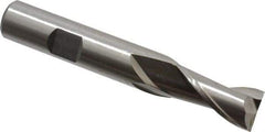 Cleveland - 1/2" Diam, 1" LOC, 2 Flute High Speed Steel Keyway End Mill - Spiral Flute, Uncoated, 1/2" Shank Diam, 3-1/4" OAL, 30° Helix, Centercutting - USA Tool & Supply