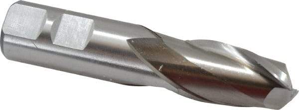 Cleveland - 7/8" Diam, 1-1/2" LOC, 2 Flute High Speed Steel Keyway End Mill - Spiral Flute, Uncoated, 7/8" Shank Diam, 4-1/8" OAL, 30° Helix, Centercutting - USA Tool & Supply