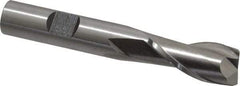 Cleveland - 9/16" Diam, 1-1/4" LOC, 2 Flute High Speed Steel Keyway End Mill - Spiral Flute, Uncoated, 1/2" Shank Diam, 3-3/8" OAL, 30° Helix, Centercutting - USA Tool & Supply