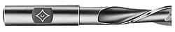 Cleveland - 1", 2-1/2" LOC, 1" Shank Diam, 7-1/4" OAL, 2 Flute, High Speed Steel Square End Mill - Single End, Uncoated, Spiral Flute, 30° Helix, Centercutting, Right Hand Cut, Right Hand Flute, Series HGN-2 - USA Tool & Supply