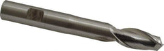 Cleveland - 1/2", 1" LOC, 1/2" Shank Diam, 4" OAL, 2 Flute, High Speed Steel Square End Mill - Single End, Uncoated, Spiral Flute, 30° Helix, Centercutting, Right Hand Cut, Right Hand Flute, Series HGN-2 - USA Tool & Supply