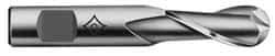 Cleveland - 5/8" Diam, 1-1/8" LOC, 2 Flute High Speed Steel Ball End Mill - TiN Finish, Single End, 3-3/8" OAL, 1/2" Shank Diam, Spiral Flute - USA Tool & Supply