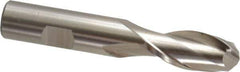 Cleveland - 5/8" Diam, 1-3/8" LOC, 2 Flute High Speed Steel Ball End Mill - Uncoated, Single End, 3-1/4" OAL, 5/8" Shank Diam, Spiral Flute - USA Tool & Supply