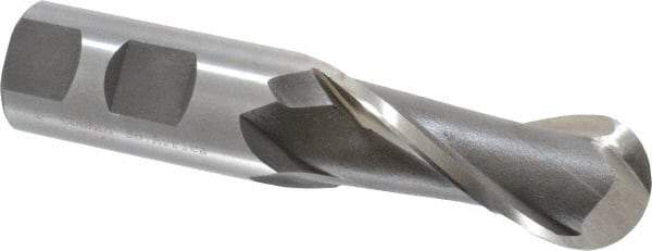 Cleveland - 1" Diam, 2-1/4" LOC, 2 Flute High Speed Steel Ball End Mill - Uncoated, Single End, 4-1/2" OAL, 1" Shank Diam, Spiral Flute - USA Tool & Supply