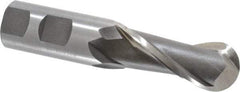 Cleveland - 1" Diam, 2-1/4" LOC, 2 Flute High Speed Steel Ball End Mill - Uncoated, Single End, 4-1/2" OAL, 1" Shank Diam, Spiral Flute - USA Tool & Supply