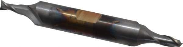 Cleveland - 5/32", 15/64" LOC, 3/8" Shank Diam, 2-3/4" OAL, 2 Flute, High Speed Steel Square End Mill - Double End, TiCN Finish, Spiral Flute, 30° Helix, Centercutting, Right Hand Cut, Right Hand Flute, Series HD-2 - USA Tool & Supply