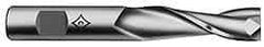 Cleveland - 7/32", 1-1/4" LOC, 3/8" Shank Diam, 3-1/16" OAL, 2 Flute, High Speed Steel Square End Mill - Single End, TiCN Finish, Spiral Flute, 30° Helix, Centercutting, Right Hand Cut, Right Hand Flute, Series HG-2 - USA Tool & Supply