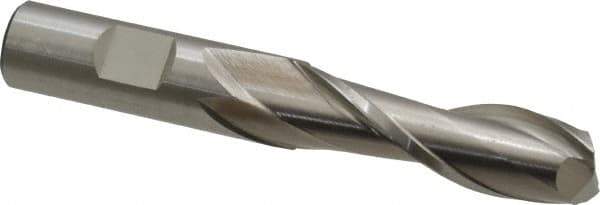 Cleveland - 5/8", 2" LOC, 5/8" Shank Diam, 4-1/8" OAL, 2 Flute, High Speed Steel Square End Mill - Single End, Uncoated, Spiral Flute, 30° Helix, Centercutting, Right Hand Cut, Right Hand Flute, Series HG-2 - USA Tool & Supply