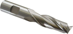 Cleveland - 3/4", 2-1/4" LOC, 3/4" Shank Diam, 5-1/4" OAL, 2 Flute, High Speed Steel Square End Mill - Single End, Uncoated, Spiral Flute, 30° Helix, Centercutting, Right Hand Cut, Right Hand Flute, Series HG-2 - USA Tool & Supply