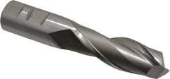 Cleveland - 7/8", 2-1/2" LOC, 7/8" Shank Diam, 5-3/4" OAL, 2 Flute, High Speed Steel Square End Mill - Single End, Uncoated, Spiral Flute, 30° Helix, Centercutting, Right Hand Cut, Right Hand Flute, Series HG-2 - USA Tool & Supply