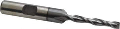 Cleveland - 3/16", 1-1/4" LOC, 3/8" Shank Diam, 3-1/16" OAL, 2 Flute, High Speed Steel Square End Mill - Single End, TiCN Finish, Spiral Flute, 30° Helix, Centercutting, Right Hand Cut, Right Hand Flute, Series HG-2 - USA Tool & Supply