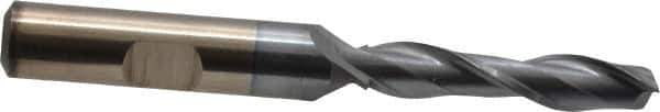 Cleveland - 9/32", 1-3/8" LOC, 3/8" Shank Diam, 3-1/8" OAL, 2 Flute, High Speed Steel Square End Mill - Single End, TiCN Finish, Spiral Flute, 30° Helix, Centercutting, Right Hand Cut, Right Hand Flute, Series HG-2 - USA Tool & Supply