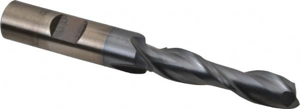 Cleveland - 13/32", 1-3/4" LOC, 1/2" Shank Diam, 3-1/4" OAL, 2 Flute, High Speed Steel Square End Mill - USA Tool & Supply