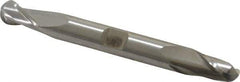 Cleveland - 3/8" Diam, 9/16" LOC, 2 Flute High Speed Steel Ball End Mill - Uncoated, Double End, 3-1/2" OAL, 3/8" Shank Diam, Spiral Flute - USA Tool & Supply