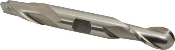 Cleveland - 5/8" Diam, 1-1/8" LOC, 2 Flute High Speed Steel Ball End Mill - Uncoated, Double End, 5" OAL, 5/8" Shank Diam, Spiral Flute - USA Tool & Supply