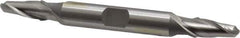 Cleveland - 9/32" Diam, 9/16" LOC, 2 Flute High Speed Steel Ball End Mill - Uncoated, Double End, 3-3/8" OAL, 3/8" Shank Diam, Spiral Flute - USA Tool & Supply