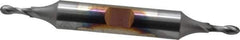 Cleveland - 1/8" Diam, 3/8" LOC, 2 Flute High Speed Steel Ball End Mill - TiCN Finish, Double End, 3-1/16" OAL, 3/8" Shank Diam, Spiral Flute - USA Tool & Supply