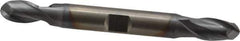 Cleveland - 11/32" Diam, 9/16" LOC, 2 Flute High Speed Steel Ball End Mill - TiCN Finish, Double End, 3-1/2" OAL, 3/8" Shank Diam, Spiral Flute - USA Tool & Supply