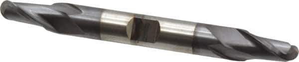 Cleveland - 3/8" Diam, 9/16" LOC, 2 Flute High Speed Steel Ball End Mill - TiCN Finish, Double End, 3-1/2" OAL, 3/8" Shank Diam, Spiral Flute - USA Tool & Supply