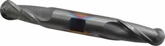 Cleveland - 3/4" Diam, 1-5/16" LOC, 2 Flute High Speed Steel Ball End Mill - TiCN Finish, Double End, 5-5/8" OAL, 3/4" Shank Diam, Spiral Flute - USA Tool & Supply