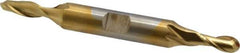 Cleveland - 7/32" Diam, 1/2" LOC, 2 Flute High Speed Steel Ball End Mill - TiN Finish, Double End, 3-1/4" OAL, 3/8" Shank Diam, Spiral Flute - USA Tool & Supply