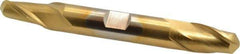 Cleveland - 1/2" Diam, 13/16" LOC, 2 Flute High Speed Steel Ball End Mill - TiN Finish, Double End, 4-1/8" OAL, 1/2" Shank Diam, Spiral Flute - USA Tool & Supply