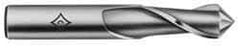 Cleveland - 9/16" Diam, 1-1/8" LOC, 2 Flute, 90° Point Angle, High Speed Steel Drill Mill - Uncoated, 3-1/8" OAL, 1/2" Shank Diam - USA Tool & Supply