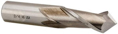 Cleveland - 3/4" Diam, 1-5/16" LOC, 2 Flute, 90° Point Angle, High Speed Steel Drill Mill - Uncoated, 3-9/16" OAL, 3/4" Shank Diam - USA Tool & Supply