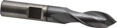 Cleveland - 3/8" Diam, 9/16" LOC, 2 Flute, 90° Point Angle, High Speed Steel Drill Mill - TiCN Finish, 2-5/16" OAL, 3/8" Shank Diam - USA Tool & Supply