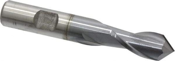Cleveland - 1/2" Diam, 1" LOC, 2 Flute, 90° Point Angle, High Speed Steel Drill Mill - TiCN Finish, 2" OAL, 1/2" Shank Diam - USA Tool & Supply
