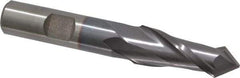 Cleveland - 9/16" Diam, 1-1/8" LOC, 2 Flute, 90° Point Angle, High Speed Steel Drill Mill - TiCN Finish, 3-1/8" OAL, 1/2" Shank Diam - USA Tool & Supply