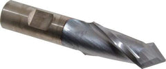 Cleveland - 7/8" Diam, 1-1/2" LOC, 2 Flute, 90° Point Angle, High Speed Steel Drill Mill - TiCN Finish, 3-1/4" OAL, 3/4" Shank Diam - USA Tool & Supply