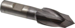 Cleveland - 1" Diam, 1-1/2" LOC, 2 Flute, 90° Point Angle, High Speed Steel Drill Mill - TiCN Finish, 3-1/4" OAL, 3/4" Shank Diam - USA Tool & Supply