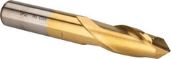 Cleveland - 1/2" Diam, 1" LOC, 2 Flute, 90° Point Angle, High Speed Steel Drill Mill - TiN Finish, 2" OAL, 1/2" Shank Diam - USA Tool & Supply