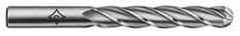 Cleveland - 3/4" Diam, 4" LOC, 4 Flute High Speed Steel Ball End Mill - TiCN Finish, Single End, 6-1/4" OAL, 3/4" Shank Diam, Spiral Flute - USA Tool & Supply