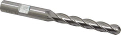 Cleveland - 5/16" Diam, 2" LOC, 4 Flute High Speed Steel Ball End Mill - Uncoated, Single End, 3-1/4" OAL, 3/8" Shank Diam, Spiral Flute - USA Tool & Supply