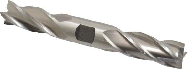 Cleveland - 3/4", 1-5/8" LOC, 3/4" Shank Diam, 5-5/8" OAL, 4 Flute, High Speed Steel Square End Mill - Double End, Uncoated, Spiral Flute, 30° Helix, Centercutting, Right Hand Cut, Right Hand Flute, Series HD-4C - USA Tool & Supply