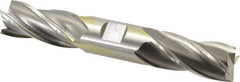 Cleveland - 1", 1-7/8" LOC, 1" Shank Diam, 6-3/8" OAL, 4 Flute, High Speed Steel Square End Mill - Double End, Uncoated, Spiral Flute, 30° Helix, Centercutting, Right Hand Cut, Right Hand Flute, Series HD-4C - USA Tool & Supply