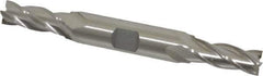 Cleveland - 25/64", 1" LOC, 1/2" Shank Diam, 4-1/2" OAL, 4 Flute, High Speed Steel Square End Mill - Double End, Uncoated, Spiral Flute, 30° Helix, Centercutting, Right Hand Cut, Right Hand Flute, Series HD-4C - USA Tool & Supply